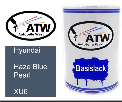 Hyundai, Haze Blue Pearl, XU6: 500ml Lackdose, von ATW Autoteile West.